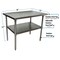 Bk Resources Work Table Stainless Steel W/Undershelf, Plastic bullet feet 48"Wx30"D SVT-4830 - alternate 2